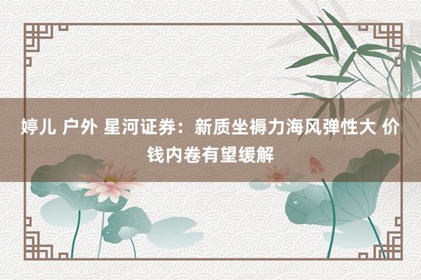 婷儿 户外 星河证券：新质坐褥力海风弹性大 价钱内卷有望缓解