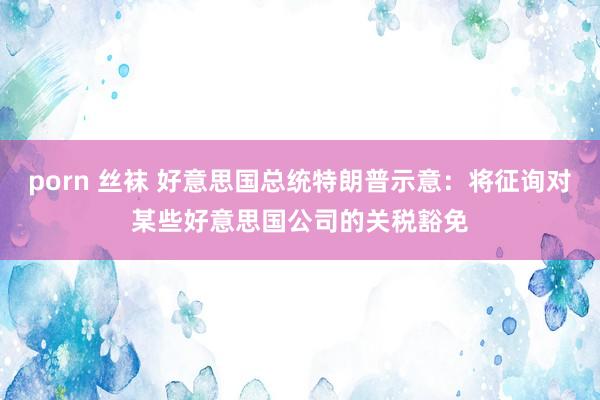 porn 丝袜 好意思国总统特朗普示意：将征询对某些好意思国公司的关税豁免